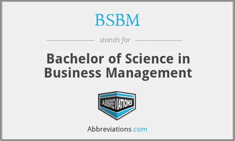 bsbm meaning|what is bs business management.